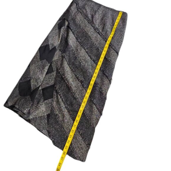 Tribal Womens Multi Print, Lagenlook, Fringe Midi Skirt, Size 6 - Picture 5 of 8